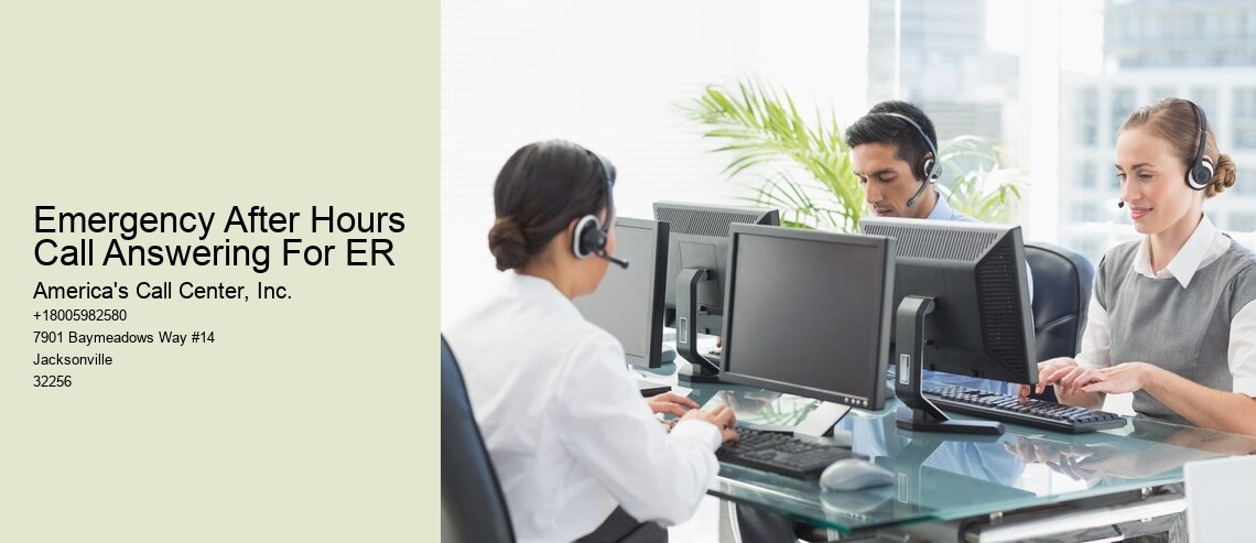 Emergency After Hours Call Answering For ER