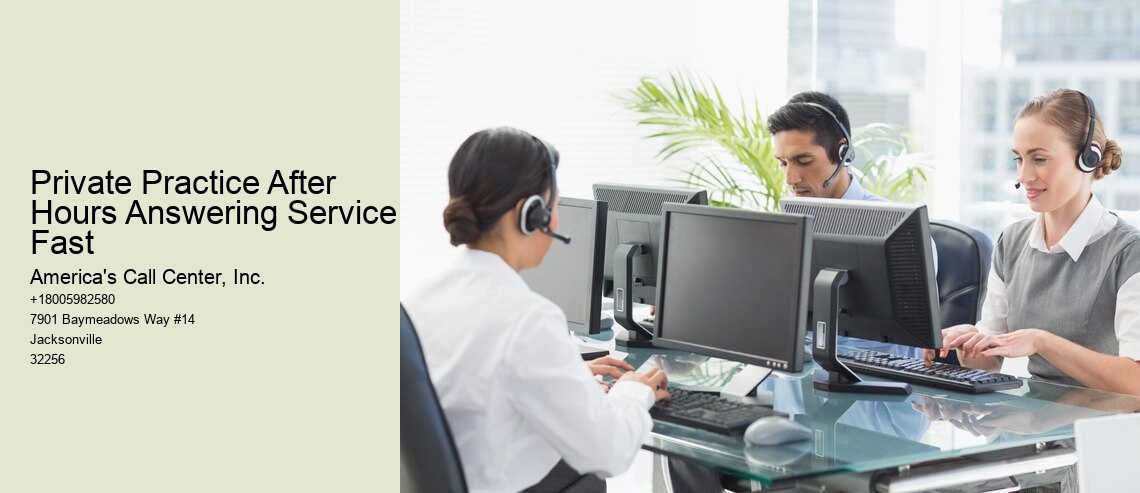 Private Practice After Hours Answering Service Fast